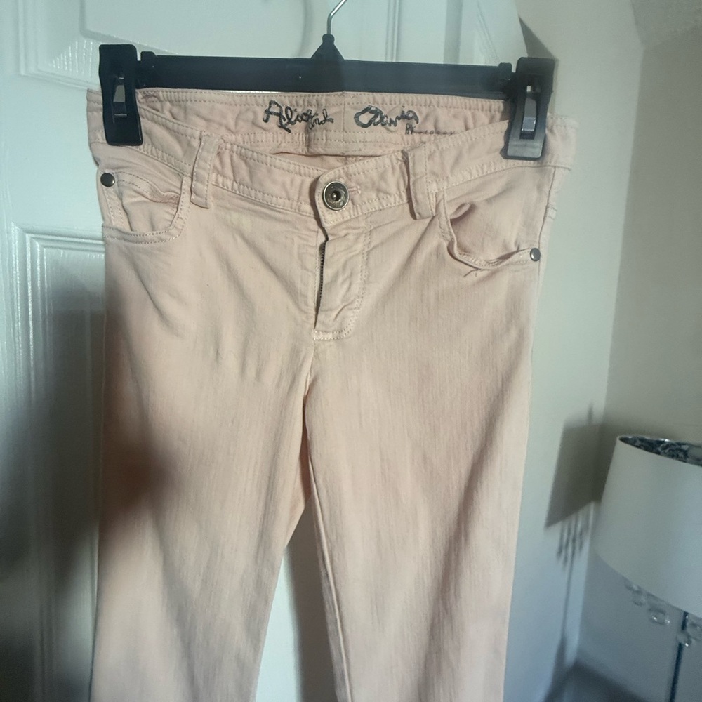 Alice + Olivia Peach Flare Jeans